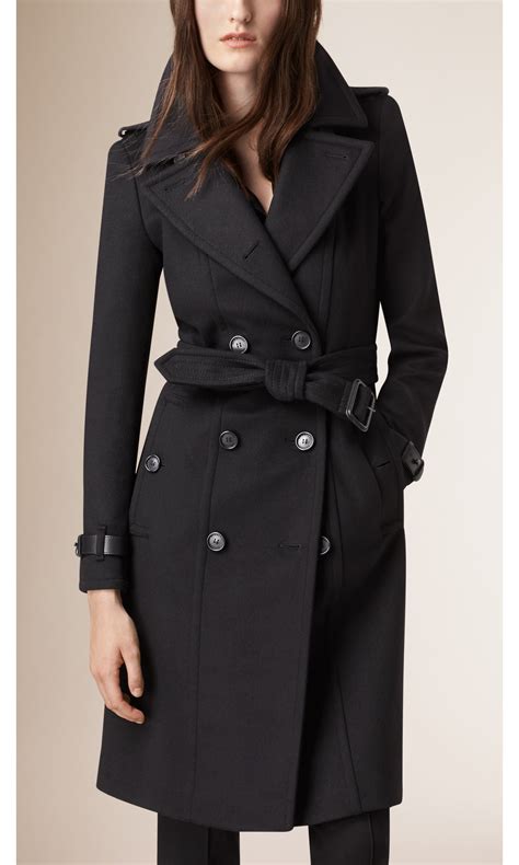 black burberry trench coat.